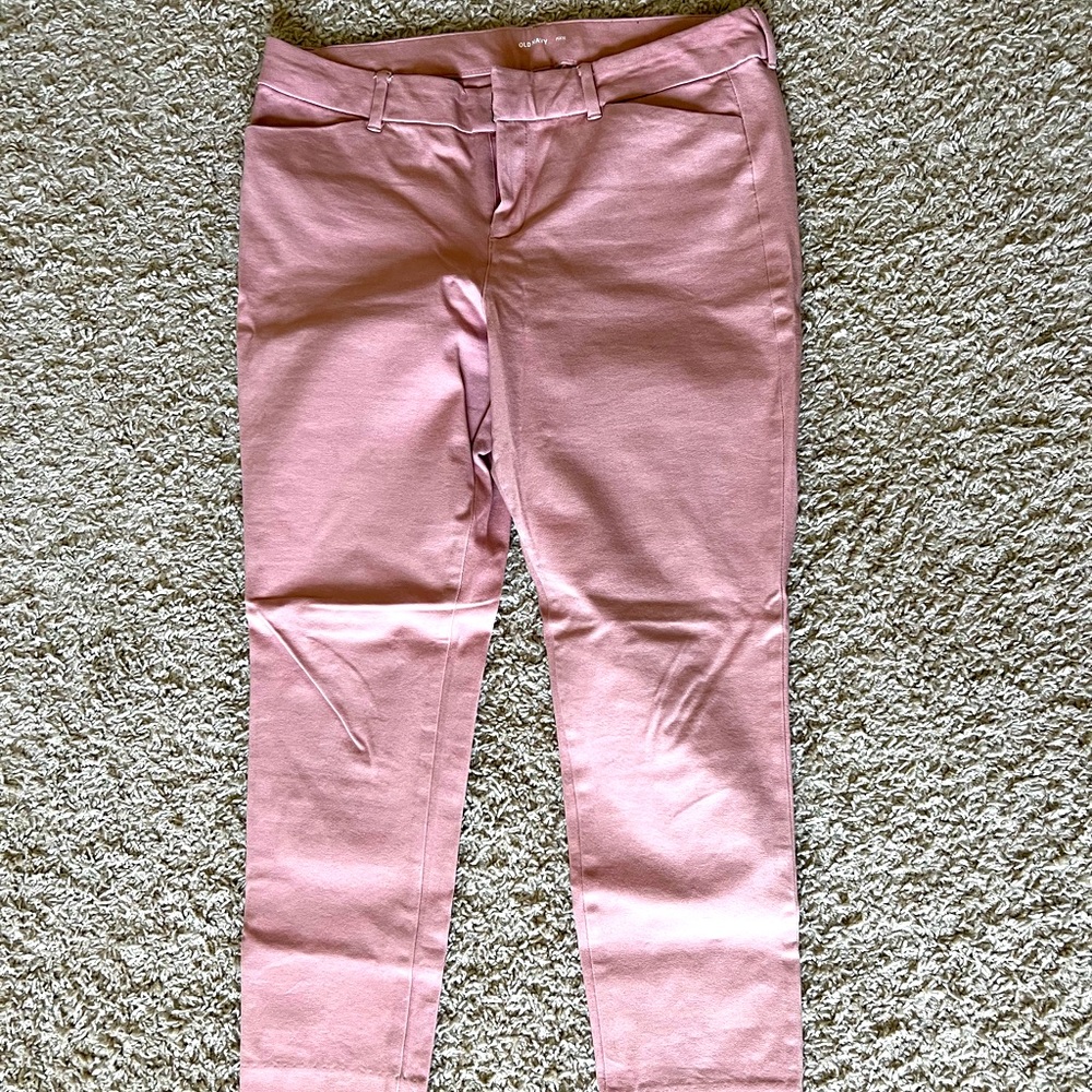 high waisted cotton trouser in dusty pink colour